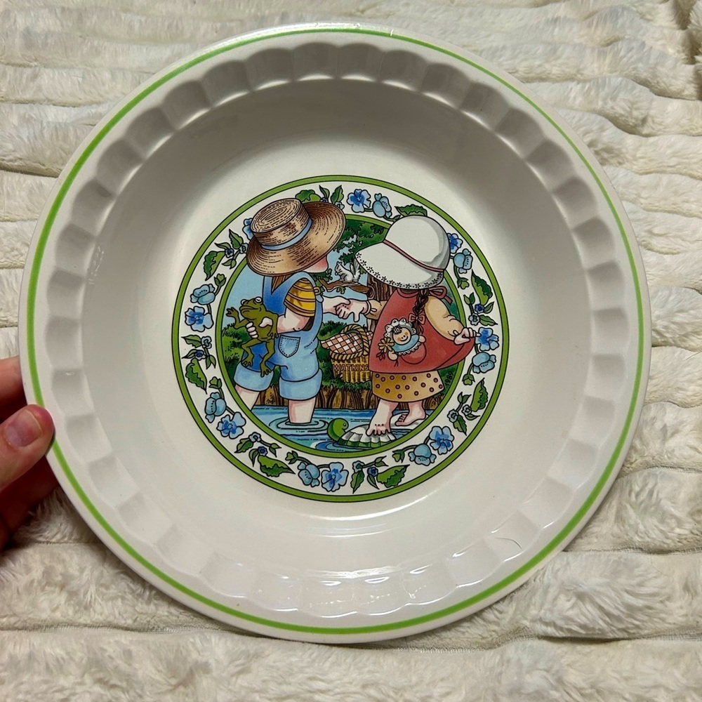 Vintage 1989 Watkins Country Kids Collectors Recipe Plate
